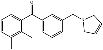 2,3-DIMETHYL-3'-(3-PYRROLINOMETHYL) BENZOPHENONE Structure