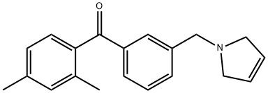 2,4-DIMETHYL-3'-(3-PYRROLINOMETHYL) BENZOPHENONE Structure
