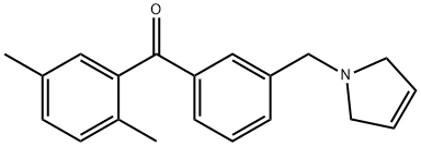2,5-DIMETHYL-3'-(3-PYRROLINOMETHYL) BENZOPHENONE Structure