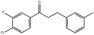 4'-CHLORO-3'-FLUORO-3-(3-METHYLPHENYL)PROPIOPHENONE 구조식 이미지