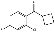 2-CHLORO-4-FLUOROPHENYL CYCLOBUTYL KETONE 구조식 이미지