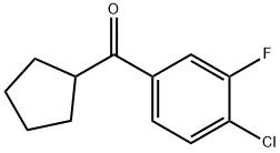 4-CHLORO-3-FLUOROPHENYL CYCLOPENTYL KETONE Structure