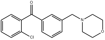 2-CHLORO-3'-MORPHOLINOMETHYL BENZOPHENONE 구조식 이미지