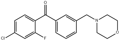 4-CHLORO-2-FLUORO-3'-MORPHOLINOMETHYL BENZOPHENONE Structure