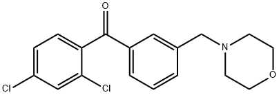 2,4-DICHLORO-3'-MORPHOLINOMETHYL BENZOPHENONE Structure