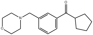 CYCLOPENTYL 3-(MORPHOLINOMETHYL)PHENYL KETONE Structure