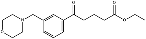 ETHYL 5-[3-(MORPHOLINOMETHYL)PHENYL]-5-OXOVALERATE 구조식 이미지