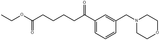 ETHYL 6-[3-(MORPHOLINOMETHYL)PHENYL]-6-OXOHEXANOATE 구조식 이미지