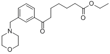 ETHYL 7-[3-(MORPHOLINOMETHYL)PHENYL]-7-OXOHEPTANOATE 구조식 이미지