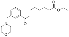 ETHYL 8-[3-(MORPHOLINOMETHYL)PHENYL]-4-OXOOCTANOATE 구조식 이미지