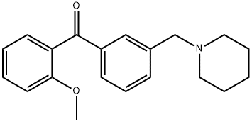 2-METHOXY-3'-PIPERIDINOMETHYL BENZOPHENONE 구조식 이미지