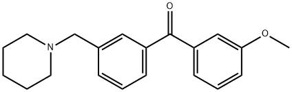 3-METHOXY-3'-PIPERIDINOMETHYL BENZOPHENONE 구조식 이미지