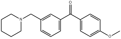 4'-METHOXY-3-PIPERIDINOMETHYL BENZOPHENONE 구조식 이미지