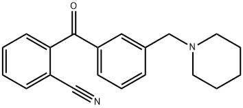 2-CYANO-3'-PIPERIDINOMETHYL BENZOPHENONE Structure