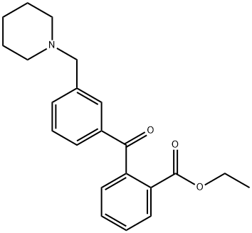 2-CARBOETHOXY-3'-PIPERIDINOMETHYL BENZOPHENONE Structure