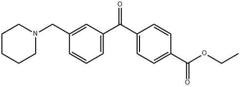 4'-CARBOETHOXY-3-PIPERIDINOMETHYL BENZOPHENONE Structure