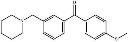 3-PIPERIDINOMETHYL-4'-THIOMETHYLBENZOPHENONE Structure