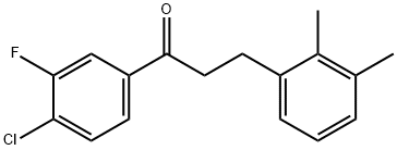 4'-CHLORO-3-(2,3-DIMETHYLPHENYL)-3'-FLUOROPROPIOPHENONE Structure