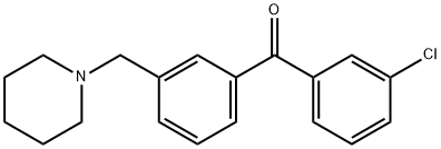 3-CHLORO-3'-PIPERIDINOMETHYL BENZOPHENONE Structure