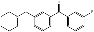 3-FLUORO-3'-PIPERIDINOMETHYL BENZOPHENONE Structure