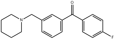 4'-FLUORO-3-PIPERIDINOMETHYL BENZOPHENONE 구조식 이미지