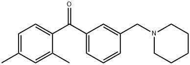 2,4-DIMETHYL-3'-PIPERIDINOMETHYL BENZOPHENONE Structure