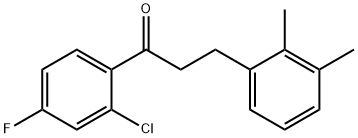 2'-CHLORO-3-(2,3-DIMETHYLPHENYL)-4'-FLUOROPROPIOPHENONE 구조식 이미지