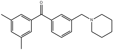 3,5-DIMETHYL-3'-PIPERIDINOMETHYL BENZOPHENONE Structure