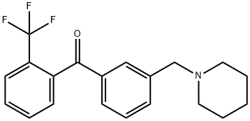 3'-PIPERIDINOMETHYL-2-TRIFLUOROMETHYLBENZOPHENONE Structure
