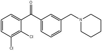 2,3-DICHLORO-3'-PIPERIDINOMETHYL BENZOPHENONE 구조식 이미지