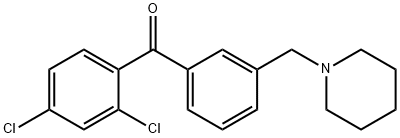 2,4-DICHLORO-3'-PIPERIDINOMETHYL BENZOPHENONE Structure