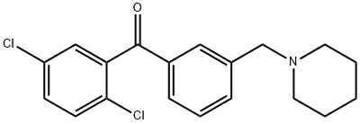 2,5-DICHLORO-3'-PIPERIDINOMETHYL BENZOPHENONE Structure