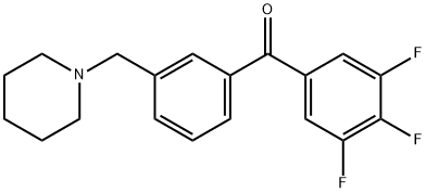 3'-PIPERIDINOMETHYL-3,4,5-TRIFLUOROBENZOPHENONE Structure