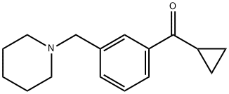 CYCLOPROPYL 3-(PIPERIDINOMETHYL)PHENYL KETONE Structure