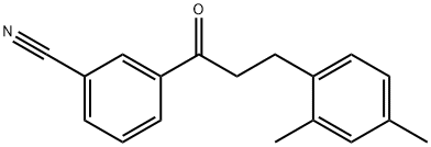 3'-CYANO-3-(2,4-DIMETHYLPHENYL)PROPIOPHENONE Structure