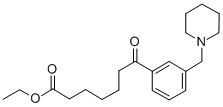 ETHYL 7-OXO-7-[3-(PIPERIDINOMETHYL)PHENYL]HEPTANOATE Structure