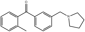 2-METHYL-3'-PYRROLIDINOMETHYL BENZOPHENONE 구조식 이미지