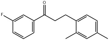 3-(2,4-DIMETHYLPHENYL)-3'-FLUOROPROPIOPHENONE 구조식 이미지