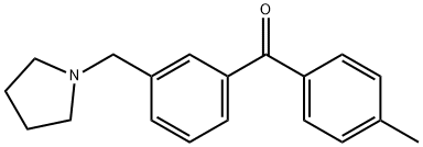 4'-METHYL-3-PYRROLIDINOMETHYL BENZOPHENONE 구조식 이미지