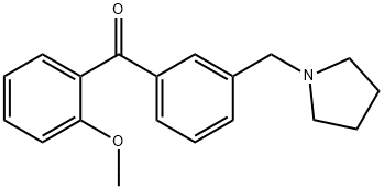 2-METHOXY-3'-PYRROLIDINOMETHYL BENZOPHENONE Structure