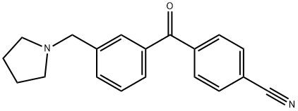 4'-CYANO-3-PYRROLIDINOMETHYL BENZOPHENONE 구조식 이미지