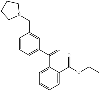 2-CARBOETHOXY-3'-PYRROLIDINOMETHYL BENZOPHENONE 구조식 이미지
