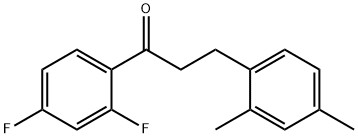 2',4'-DIFLUORO-3-(2,4-DIMETHYLPHENYL)PROPIOPHENONE Structure