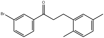 3'-BROMO-3-(2,5-DIMETHYLPHENYL)PROPIOPHENONE 구조식 이미지