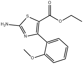 2-AMINO-4-(2-METHOXYPHENYL)-5-THIAZOLECARBOXYLIC ACID ETHYL ESTER 구조식 이미지