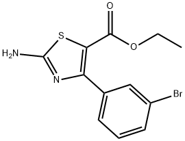 Ethyl-2-aMino-4-(3-broMophenyl)1,3-thiazole-5-carboxylate Structure