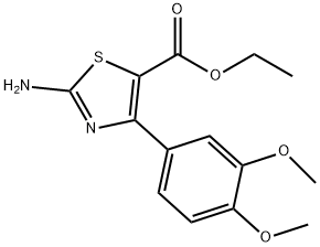2-AMINO-4-(3,4-DIMETHOXYPHENYL)-5-THIAZOLECARBOXYLIC ACID ETHYL ESTER Structure
