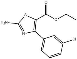ETHYL 2-AMINO-4-(3-CHLORO)PHENYL THIAZOLE-5-CARBOXYLATE 구조식 이미지