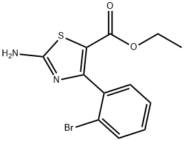 2-AMINO-4-(2-BROMOPHENYL)-5-THIAZOLECARBOXYLIC ACID ETHYL ESTER Structure