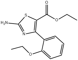 2-AMINO-4-(2-ETHOXYPHENYL)-5-THIAZOLECARBOXYLIC ACID ETHYL ESTER 구조식 이미지